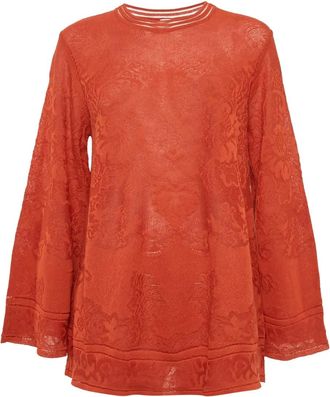 Missoni floral-jacquard top - Orange