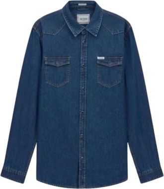 Guess M6Bh02 D2069 Camicia in Denim - - Shirts - Uomo - Blu - S