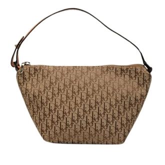 Dior Pre-owned Canvas Shoulder Bag - Dames - Pre-owned - Bruin - Maat: ONE Size Leer