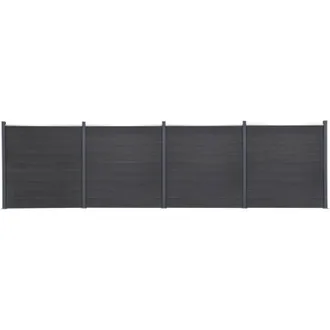 vidaXL Vidaxl - Juego De Paneles De Valla Wpc Gris 699x186 Cm