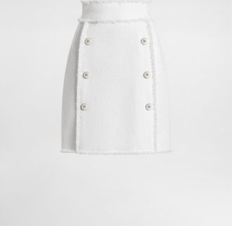 Dolce & Gabbana Rachel Tweed Skirt - Woman Skirts White 38