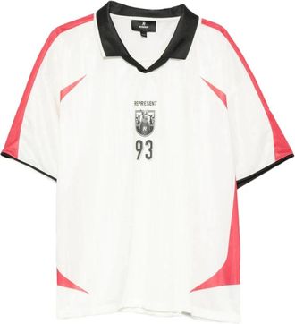 Represent Spike Grafisch-Print T-shirt - Heren - Polos - Wit - XL - Polyester - Tops