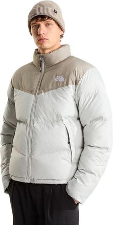 The North Face Light Grey Quilted Logo Jacket