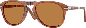 Persol PO0714SM Folding 96/73 Mens Sunglasses Tortoiseshell Size 54