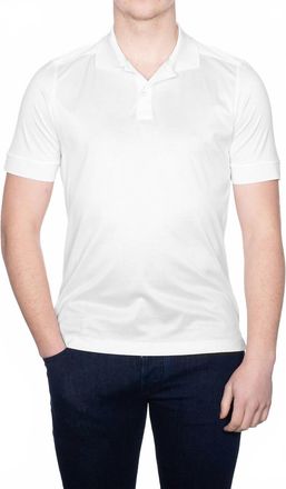 Eton Two Button Short Sleeve Polo In White