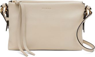 Aim&eacute;e Gramercy Leather Crossbody Bag in Limestone at Nordstrom