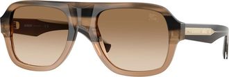 Burberry BE4478F Asian Fit 420789 Mens Sunglasses Brown Size 55