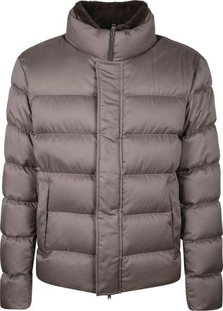 Herno Arendelle Quilted Brown Bomber Jacket