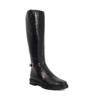Dune London Womens Ladies Tabbey - Leather Buckle Knee High Boots - Black - Size UK 7