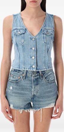 Levi's Bella V-neck denim corset - Blue