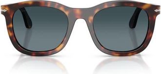 Persol Gender Inclusive 52mm Phantos Polarized Sunglasses in Havana/light Blue Dark Blue at Nordstrom