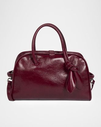 Jacquemus Le Petit Turismo Leather Top Handle Bowling Bag