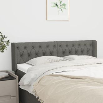 vidaXL Cabecero De Tela Gris Oscuro 147x16x78/88 Cm Vidaxl