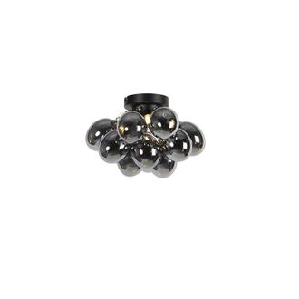 QAZQA Lampada Da Soffitto Uvas - Design - Vetro,acciaio - Nero - Sfera Max. 3 X Watt - Qazqa