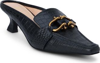 Matisse Footwear Lee Kitten Heel Mule in Black Croc at Nordstrom, Size 9