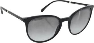 Chanel Pre-owned Vintage Plastic Zonnebrillen - Dames - Vintage Accessoires - Zwart - ONE Size - Vintage