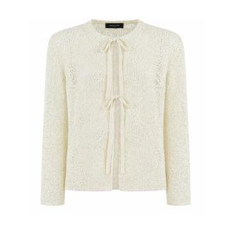 Fabiana Filippi Cardigans, female, White, Size: M Cardigan in micro sequins