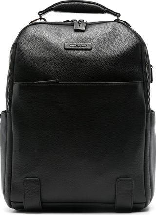 Piquadro laptop backpack 14 - unisex - Polyester/Calf Leather - OS - Black