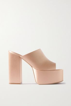 PARIS TEXAS Sandali Con Plateau In Raso Sasha - Rosa