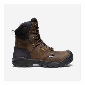 Keen Mens Utility Independence 8 Composite Toe Insulated Waterproof Work Boots In Dark Earth/black