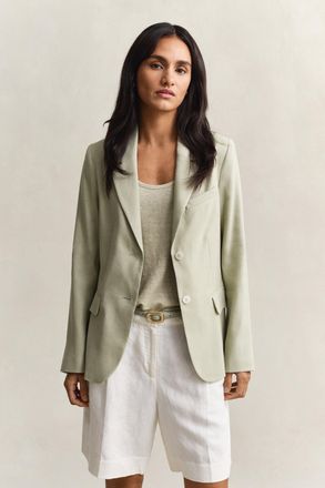 GANT Women Linen Stretch Blazer (34) COUNTRY BEIGE