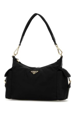 Prada Womens Re-Nylon Shoulder Bag Black Polyamide Riciclata Calfskin