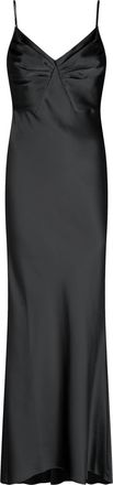 Elisabetta Franchi Black Red Carpet Plunging-Back Polyester Evening Dress