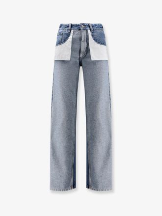 Maison Margiela Jeans a gamba dritta con tasche rovesciate - MM6 MAISON MARGIELA - gender_Woman