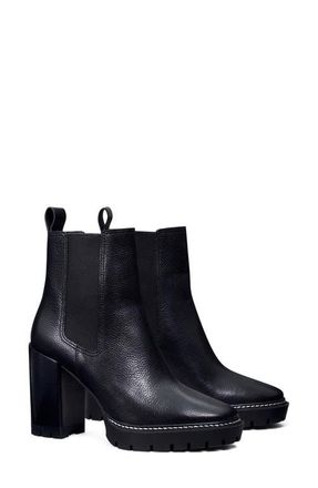 Tory Burch Chelsea 70mm Lug Bootie in Perfect Black/perfect Black at Nordstrom, Size 10.5