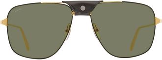 Cartier Santos de Cartier Green Navigator Unisex Sunglasses CT0037S 002 59