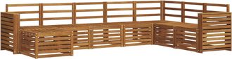 vidaXL Conjunto De Sof&aacute;s De Exterior 8 Uds. Natural Vidaxl