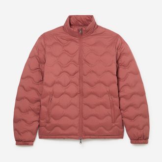 Oliver Sweeney Mens Padded Funnel Neck Down Jacket - Red - Size X-Large