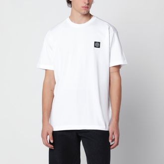 Stone Island White slim-fit cotton T-shirt