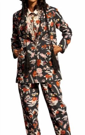 Carolina K Alicia Blazer In Dusty Floral Black