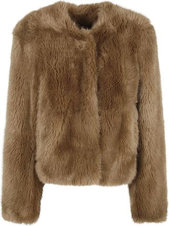Stand Studio Dameskleding Jassen Bruin Aw 25 - Dames - Jassen - Bruin - S - Polyester - Jassen
