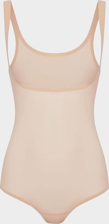 Wolford Form-Fitting Sheer Tulle Bodysuit