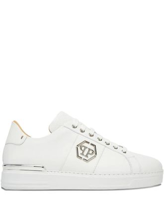 Philipp Plein monogram low-top sneakers - unisex - Leather - 36 - White