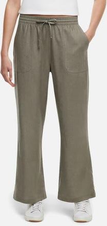 Three Dots Drawstring Linen Blend Ankle Wide Leg Pants in Vetiver at Nordstrom Rack, Size X-Large