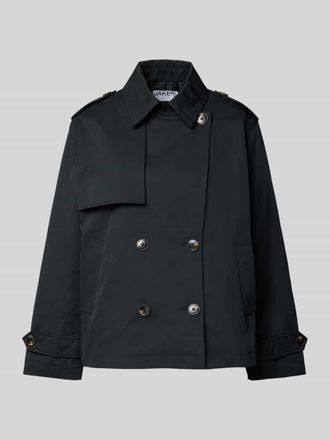 Jake*s Casual Trenchcoat mit Leistentaschen in Black, Gr&ouml;&szlig;e 38