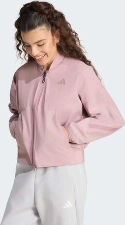 adidas Adidas z.n.e. giacca bomber intrecciata in magic mauve-Viola