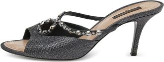 Louis Vuitton 90mm crystal-embellished mules - Black