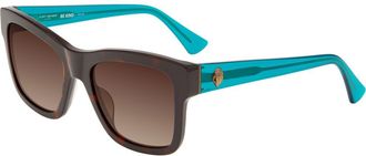 Kurt Geiger 56mm Square Sunglasses in Havana/brown Sf at Nordstrom