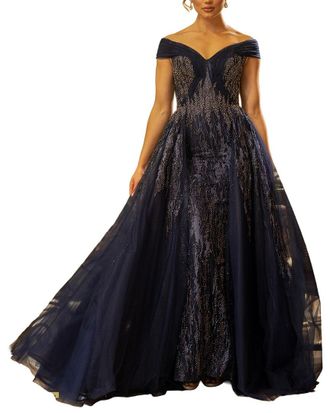 Terani Couture Embellished Maxi Dress