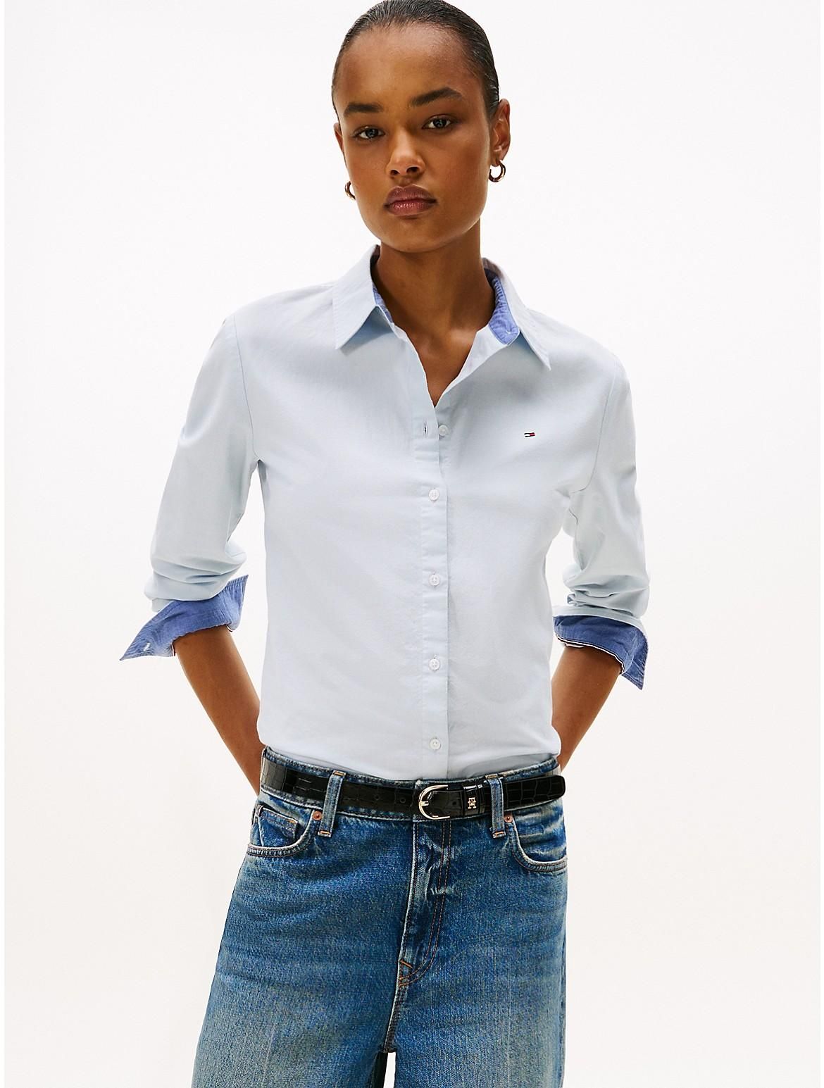 売れ筋商品|||トミー ヒルフィガー シャツ レディース トップス CASUAL SHIRT - Button-down blouse - breezy blue Tommy Hilfiger CASUAL SHIRT - Button-down blouse - breezy