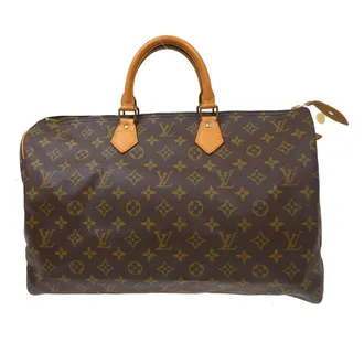Louis Vuitton Speedy Handbag Monogram Canvas Brown Canvas Handbag (Pre-Owned)