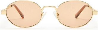 Le Specs Poseidon Deux 52mm Oval Sunglasses in Gold at Nordstrom