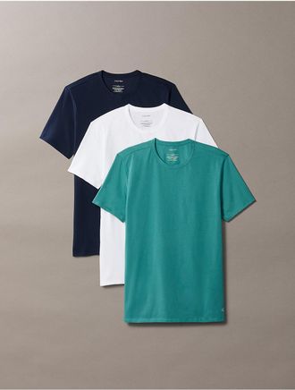 Calvin Klein Mens Cotton Stretch Blend 3-Pack Slim Fit Crewneck T-Shirt - Multi - XL