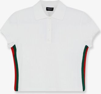 Gucci Polo in jersey di cotone a coste - GUCCI - gender_Woman