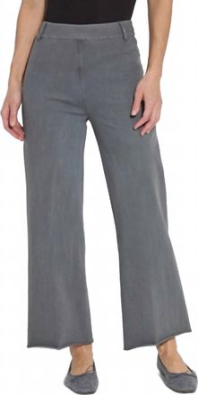 Lyss&eacute; Erin Hi Waist Wide Leg Pant In Antique Wash Charcoal