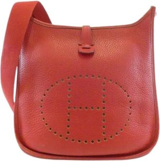 Herm&egrave;s Pre-owned Vintage Shoulder Bag - Dames - Vintage Schoudertas - Rood - ONE Size - Leer - Vintage